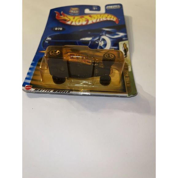 2003 Hot Wheels #76 Flying Aces II 2/5 TRACK T Yellow w/Gold 5 Spoke Wheel China - Picture 2 of 4